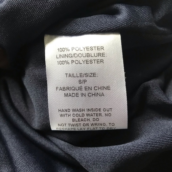 SUZY SHIER Navy Blue Halter Top High Low Dress EUC - Picture 6 of 6